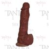 Dildo color oscuro Cyberskin con ventosa N°2